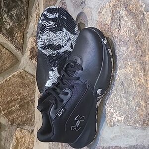 Under Armour Kids Black and White Sneakers